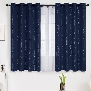Deconovo Blackout navy blue Curtains